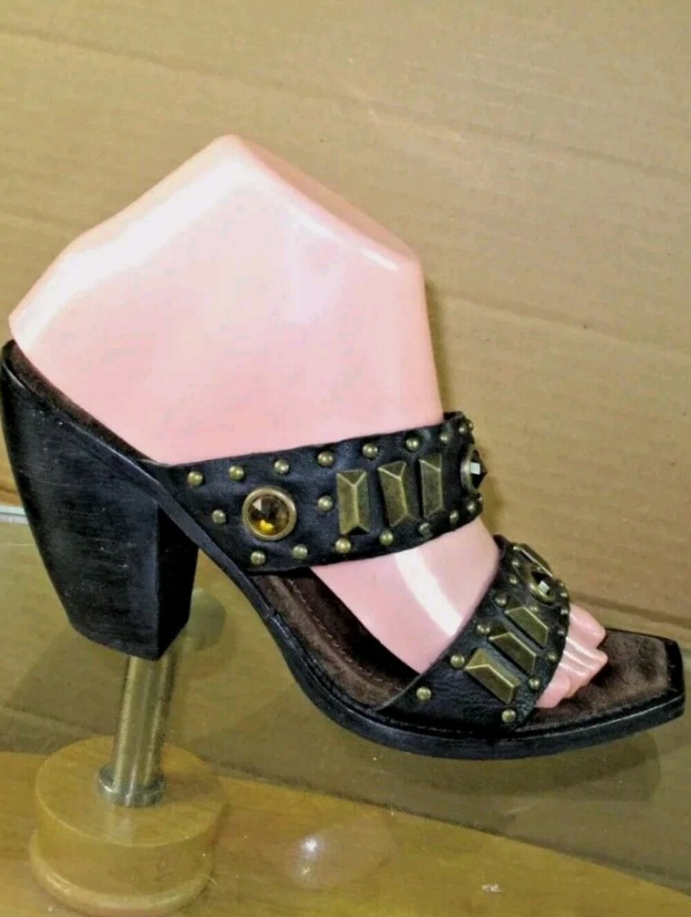 Sam Edelman Pumps Brown Leather Studded Size 8